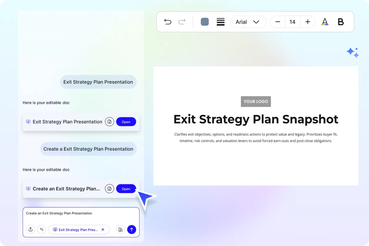 Free AI Exit Strategy Plan Presentation Generator, Free Exit Strategy Presentation Maker Online [ No Signup ]